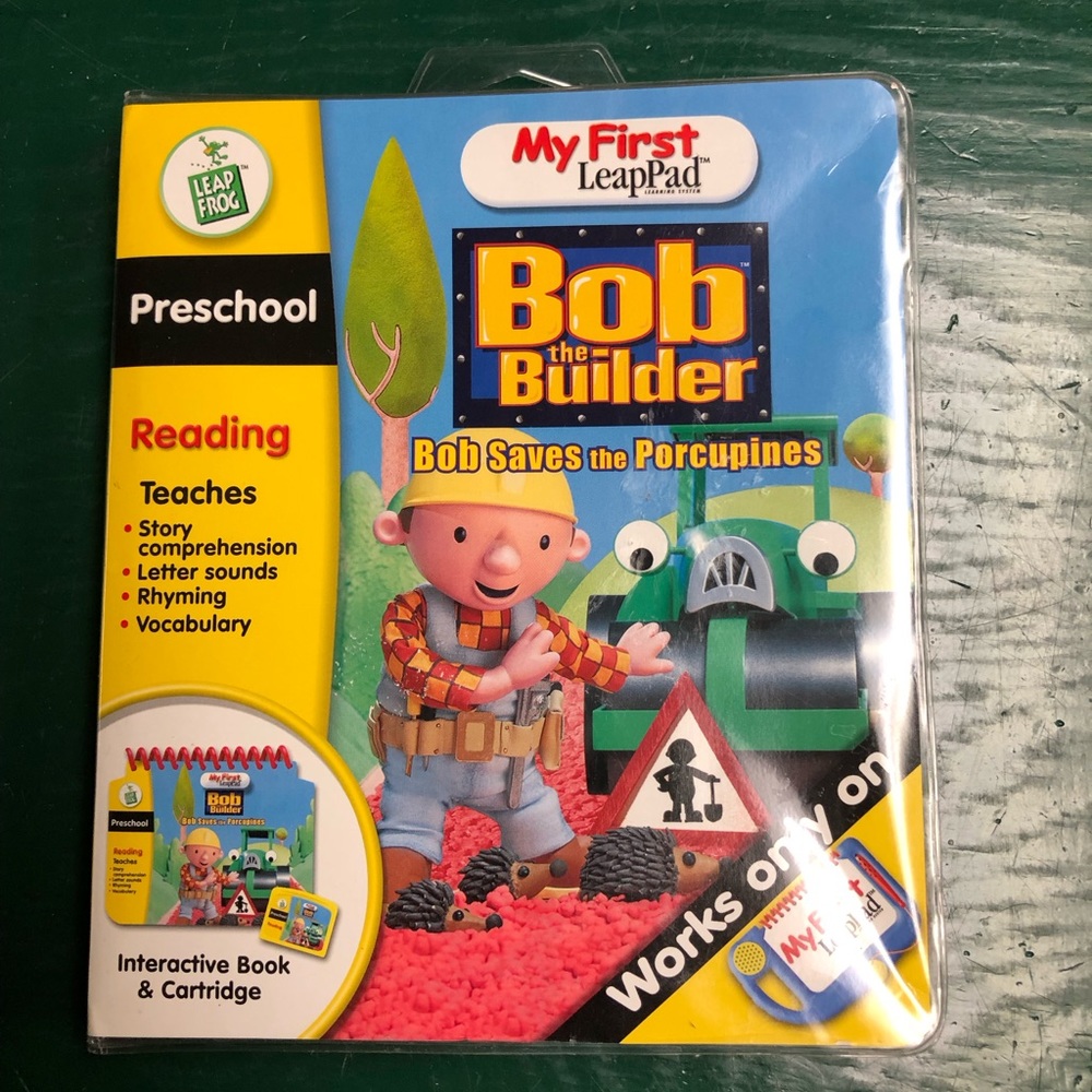 My First LeapPad Bob the Builder Saves the Porcupines Book & Cartridge Rhyming